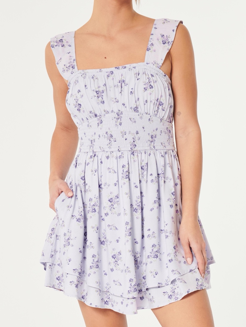 Hollister purple floral dress